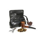 PETERSON - Bőr pipatáska 2 pipás