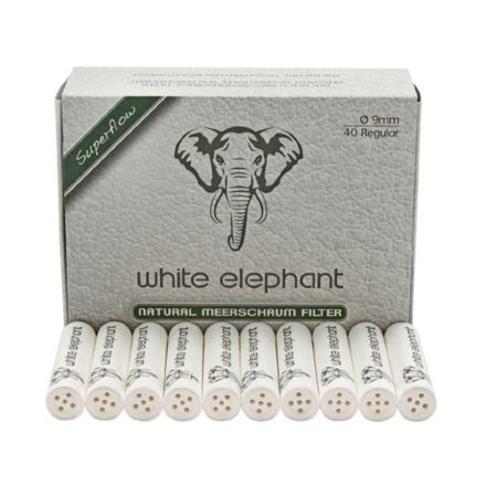 Pipafilter 9 mm tajtékkővel töltött - White elephant 