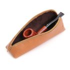 SAVINELLI - LEATHER POUCH 1 PIPE COGNAC