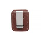 Zippo - Original Öngyújtó bőrtok, barna, fém klippes (LPCB)