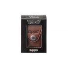 Zippo - Original Öngyújtó bőrtok, barna, fém klippes (LPCB)