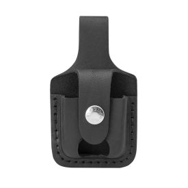    Zippo - Original (nyitott) Öngyújtó bőrtok, fekete, patentos befűzős (LPTBK)